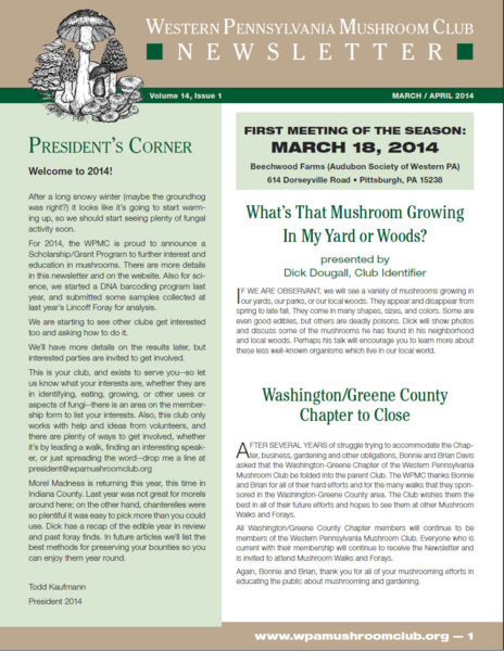 March-April 2014 newsletter published