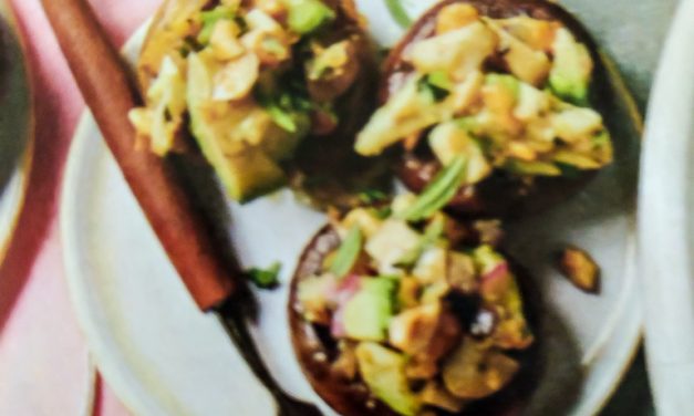 Avocado stuffed mushrooms