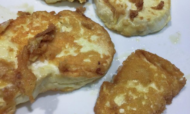 Puffball Parmesan fritters