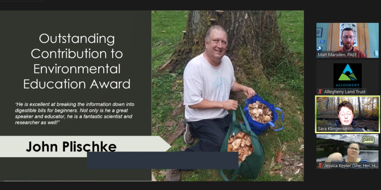 WPaMC Mycologist John Plischke III Honored with Outstanding Contribution to Environmental Education Award from PAEE.org